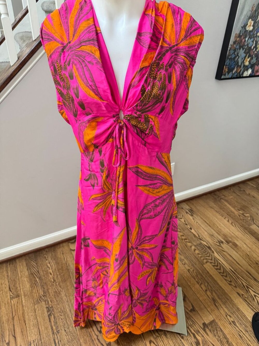 FARM Rio Pink and Orange Tropical Maxi Dress - Picture 2 of 4